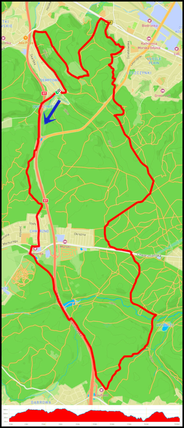Demptowo - Chwarzno - Karwiny - Krykulec - Leszczynki