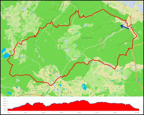 Demptowo-Pustki Cisowskie - Stara Piła - Piecewo - Bieszkowice - Koleczkowo - Chwarzno-Wiczlino