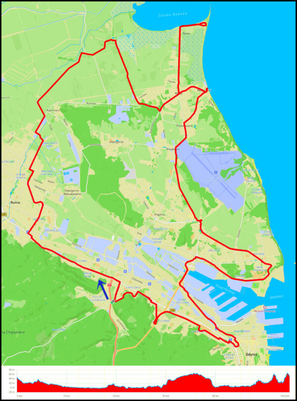 Demptowo - Rumia Janowo - Kazimierz -  🌊Rewa -  🌊Mechelinki - Oksywie - Gdynia Dworzec Główny