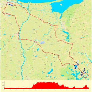 Gdańsk Gł – Przejazdowo – Kiezmark – Nowy Dwór Gdański – Adamowo – Zwierzno – Marwica – Myślice – Zalewo – Hotel Karnity – Zalewo – Przezmark – Dzierzgoń – Malbork – Tczew – Pruszcz Gdański