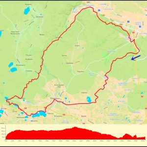 Demptowo – Dębowa Góra – Koleczkowo – jeziora Marchowo wsch i zach. – jez. Długie – jezioro Okuniewo – Piekiełko – Zagórska Struga – Szmelta – Pustki Cisowskie