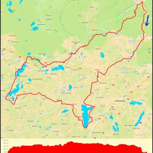 Demptowo – Zielenisz – Bojano – jezioro Tuchomskie – Warzno – Leśno – jeziora Wysoka – Kamień – jezioro Długie – Koleczkowo – Niemotowo – Puski Cisowskie