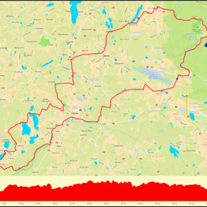 Oliwa – Matarnia – Czaple – Żukowo – elektrownia Rutki – Mezowo – Dzierżążno – Sitno – jez. Głębokie – Małkowo – Miszewo – Banino – Borowiec – Nowy Świat – Osowa