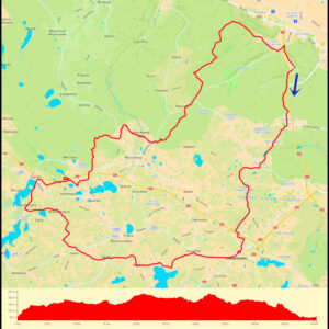 Demptowo – Zielenisz – Chwaszczyno – Karczemki – Rębiska – Leśno – Kieleńska Huta – Kamień – Koleczkowski Młyn – Polana Łężycka – Pustki Cisowskie