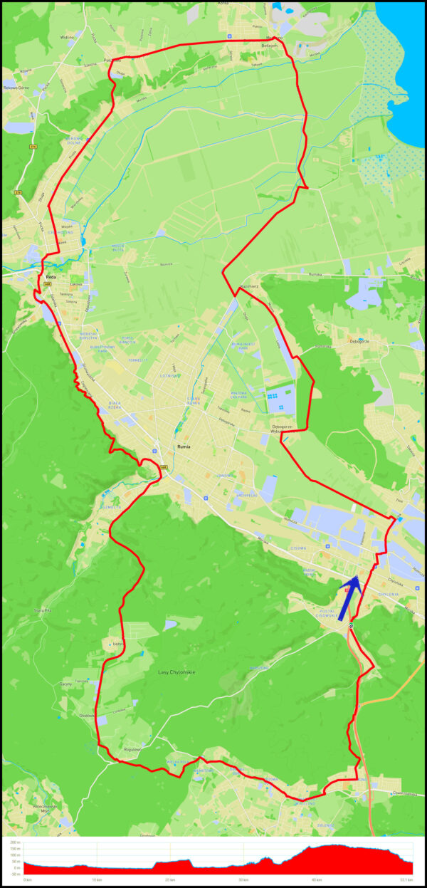 Demptowo - Meksyk - Dębogórze - Kazimierz - Mrzezino - Połchowo - Reda - Szmelta - Łężyce - Chwarzno-Wiczlino
