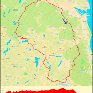 Demptowo – Karwiny – Bernadowo – Leśna Polana – Owczarnia – Klukowo – Rębiechowo – Borowiec – Tuchom – Karczemki – Bieszkowice – Pińskie – Reszki – Szmelta