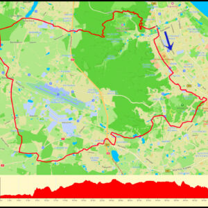 Oliwa – Wrzeszcz – góra Sobótka – Brętowo – Jasień – Kiełpinek – Leźno – Czaple – Rębiechowo – Borowiec – Owczarnia – Dolina Ewy – Rynarzewo – Pachołek