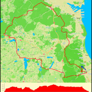 Oliwa – Pachołek – Gołębiewo – jez.Kackie – Pustki Cisowskie – Łężyce – Piekiełko – jez.Marchowo – Warzno – Dobrzewino – Nowy Świat – Owczarnia – Dolina Schwabego