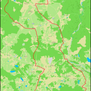 Bożepole Wielkie – Jeżewo – Nawcz – Tłuczewo – rezerwat Żurawie Błota – Diabelski Kamień – rezerwat Lubygość – Zamkowa Góra – Linia – Dzięcielec – Rozłazino