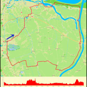 Pruszcz Gdański – Rokitnica – Mokry Dwór – Przejazdowo – Wyspa Sobieszewska – Świbno – śluza Przegalina –  Kiezmark – Giemlice – Osice – Suchy Dąb – Różyny – Cieplewo