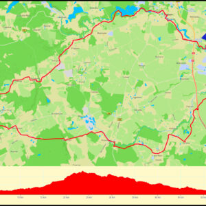 Pruszcz Gdański – Straszyn – Jezioro Straszyńskie – Pręgowo – Buszkowy – Pomlewo – jezioro Przywidzkie – Mierzeszyn – Zaskoczyn – Kleszczewo – Zła Wieś – Łęgowo