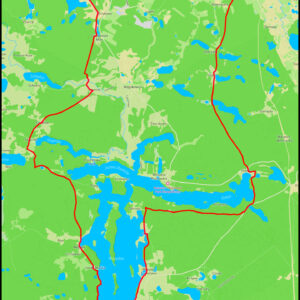 Kościerzyna – Nowy Podleś – Juszki – Gołuń – Wdzydze Tucholskie – Kliczkowy – Przytarnia – Wygoda – Słupinko – Loryniec – Grzybowo – Sycowa Huta