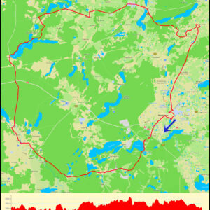 Kościerzyna -Szarlota -Grzybowo -Lipusz -jez.Sumino – Ostrowite – Niesiołowice – Stężyca – Sikorzyno