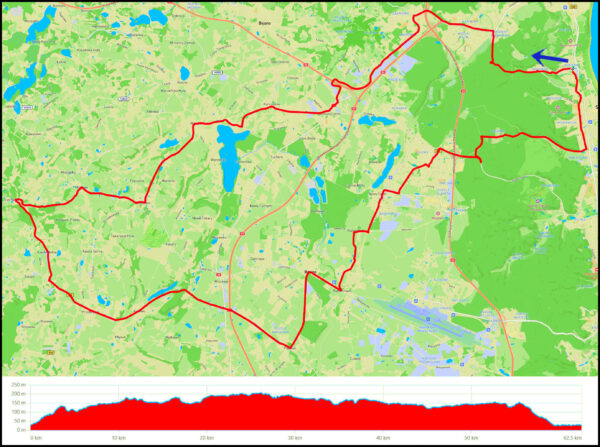 Sopot Kamienny Potok - Dąbrowa - Chwaszczyno - Warzno - Czeczewo - Trzy Rzeki - Załęże - Przodkowo - Kczewo - Pępowo - Rębiechowo - Nowy Świat - Gołębiewo