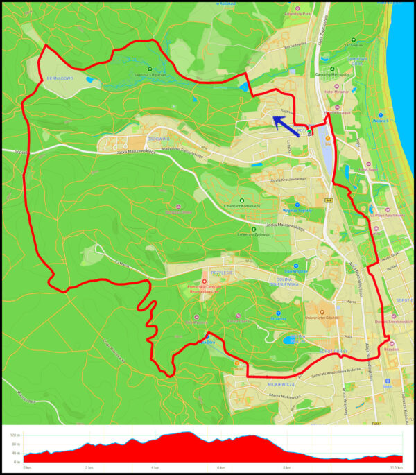 Sopot Kamienny Potok - Bernadowo - Wielka i Mała Gwiazda - Łysa Góra - Monciak - Wąwozy Grodowe