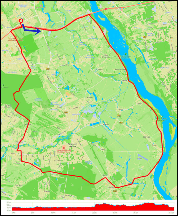 Wilanów - Wał Zawadowski - 🌲Rezerwat Obory🌳 - Kierszek - 🌲Rezerwat Las Kabacki🌳 - Natolin