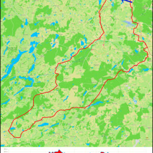 Osowa – Chwaszczyno – OMT – Żukowo – Mezowo – Somonino – Egiertowo – Kłobuczyno – Kościerska Huta – Nowy Klincz – Puc – Grabowo Kościerskie – Szpon – Przywidz – Kolbudy – Matarnia