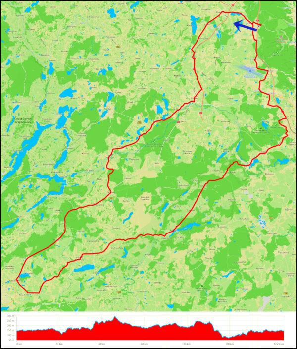 Osowa - Chwaszczyno - OMT - Żukowo - Mezowo - Somonino - Egiertowo - Kłobuczyno - Kościerska Huta - Nowy Klincz - Puc - Grabowo Kościerskie - Szpon - Przywidz - Kolbudy - Matarnia