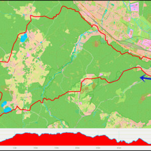 Demptowo-Pustki Cisowskie – Łężyce – jezioro Zawiat – jezioro Borowo – Nowy Dwór Wejherowski – Gniewowo – Góra Markowca – Cisowa